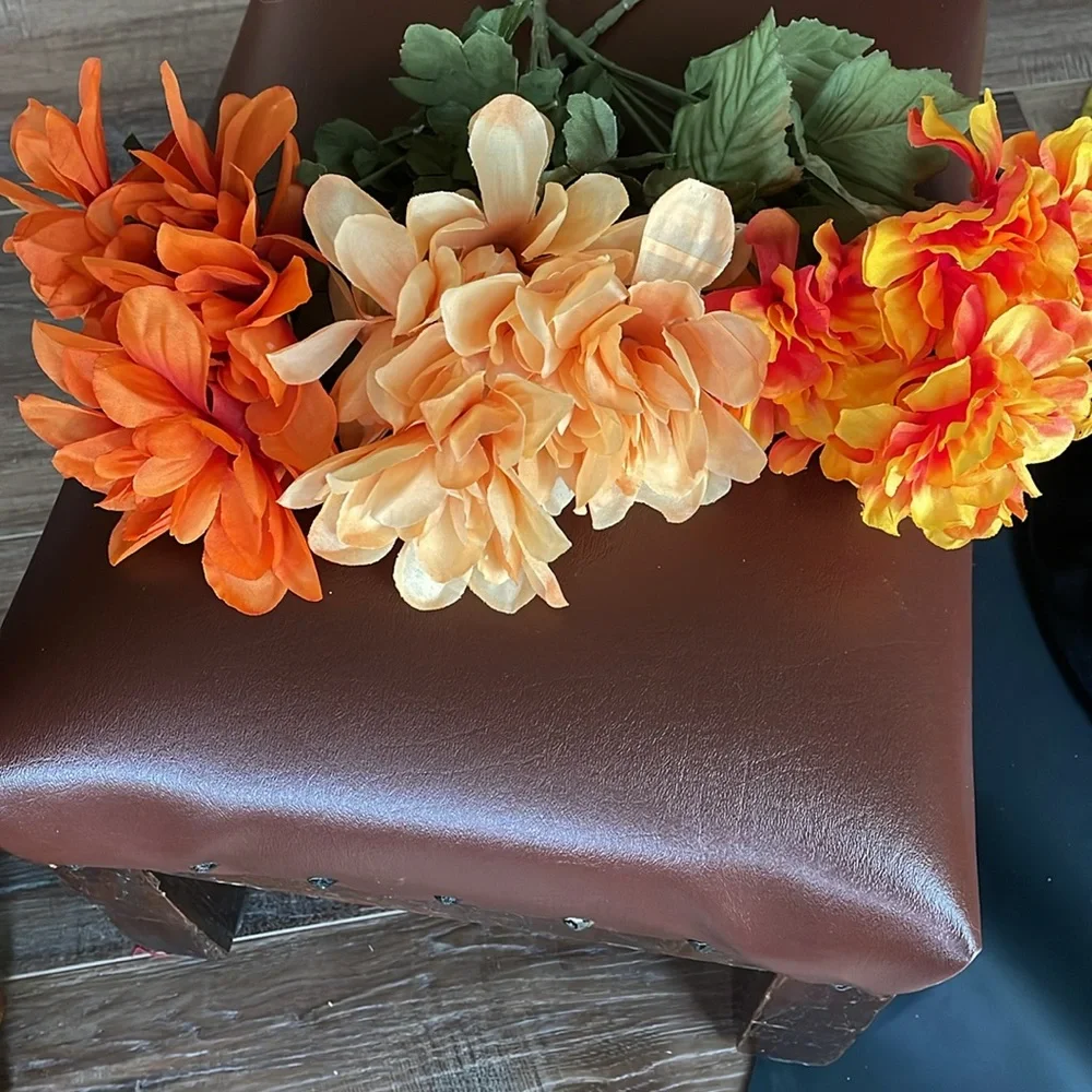3 Orange Fall Floral Picks